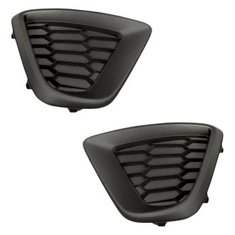 Replacement - Front Driver and Passenger Side Fog Light Cover Set (CAPA Certified)