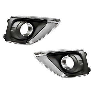 Replacement - Front Driver and Passenger Side Fog Light Bezel Set (Standard Line)
