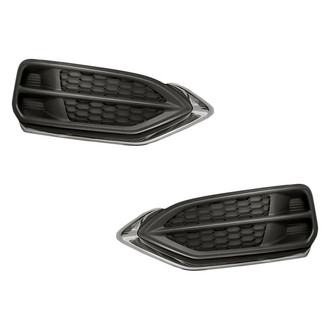 Replacement - Front Driver and Passenger Side Fog Light Cover Set (Standard Line)