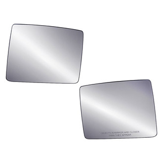 Replacement - Driver and Passenger Side Towing Mirror Glass Set (Non-Heated) (Standard Line)