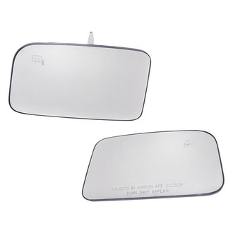Replacement - Driver and Passenger Side Mirror Glass Set (Heated) (Standard Line)