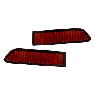 Replacement - Rear Outer Driver and Passenger Side Bumper Reflector Set (CAPA Certified)