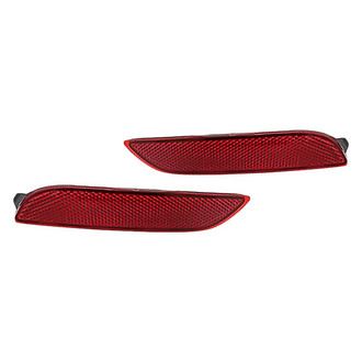 Replacement - Rear Driver and Passenger Side Bumper Reflector Set (CAPA Certified)