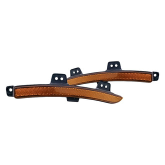 Replacement - Front Driver and Passenger Side Bumper Reflector Set (Standard Line)