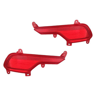 Replacement - Rear Driver and Passenger Side Bumper Reflector Set (CAPA Certified)