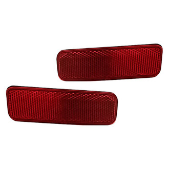 Replacement - Rear Driver and Passenger Side Bumper Reflector Set (CAPA Certified)