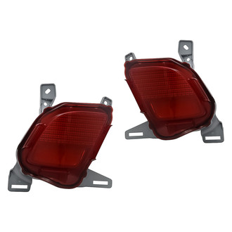 Replacement - Rear Driver and Passenger Side Bumper Reflector Set (CAPA Certified)