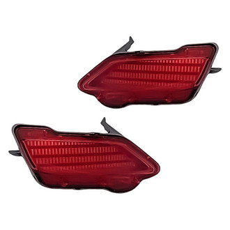 Replacement - Rear Driver and Passenger Side Bumper Reflector Set (CAPA Certified)