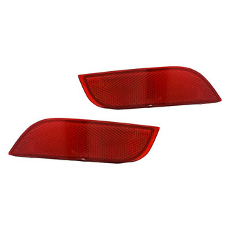 Replacement - Rear Driver and Passenger Side Bumper Reflector Set (CAPA Certified)