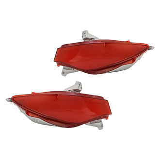 Replacement - Rear Outer Driver and Passenger Side Bumper Reflector Set (CAPA Certified)