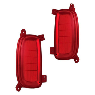 Replacement - Rear Driver and Passenger Side Bumper Reflector Set (CAPA Certified)