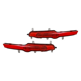 Replacement - Rear Driver and Passenger Side Bumper Reflector Set (CAPA Certified)