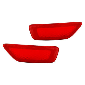 Replacement - Rear Driver and Passenger Side Bumper Reflector Set (CAPA Certified)