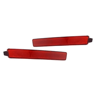 Replacement - Rear Driver and Passenger Side Bumper Reflector Set (CAPA Certified)