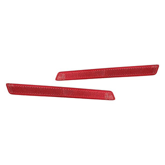 Replacement - Rear Driver and Passenger Side Bumper Reflector Set (CAPA Certified)