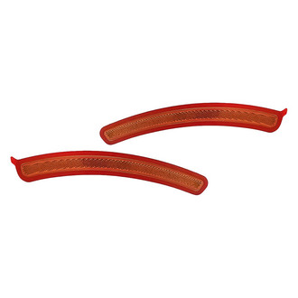 Replacement - Front Driver and Passenger Side Bumper Reflector Set (CAPA Certified)
