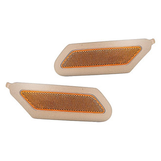 Replacement - Front Driver and Passenger Side Bumper Reflector Set (CAPA Certified)