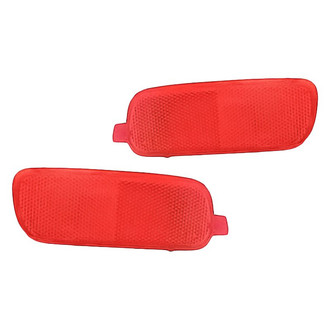 Replacement - Rear Driver and Passenger Side Bumper Reflector Set (CAPA Certified)