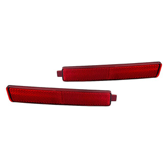 Replacement - Rear Driver and Passenger Side Bumper Reflector Set (CAPA Certified)