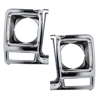 Replacement - Driver and Passenger Side Headlight Bezel Set (Standard Line)