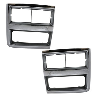 Replacement - Driver and Passenger Side Headlight Bezel Set (Standard Line)