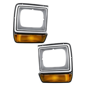 Replacement - Driver and Passenger Side Headlight Bezel Set (Standard Line)