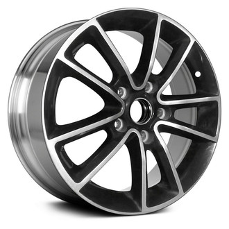 Replikaz® - Double 5-Spoke Polished Face with Painted Black Pockets 17x6.5 Alloy Factory Wheel - Replica