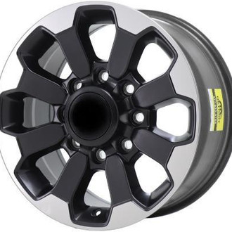 Replikaz® - 8 I-Spoke Polished Face with Painted Black Pockets 17x8 Alloy Factory Wheel - Replica