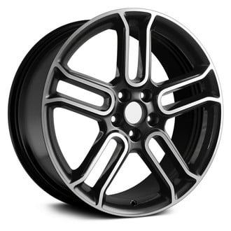 Replikaz® - Double 5-Spoke Machined Face with Painted Black Vents 20x8 Alloy Factory Wheel - Replica