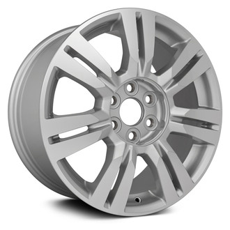 Replikaz® - 7 Double I-Spoke Machined Face with Painted Silver Pockets 18x8 Alloy Factory Wheel - Replica