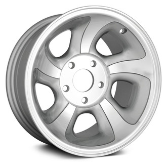 Replikaz® - 5 Spiral-Spoke Machined Face with Painted Charcoal Pockets 15x7 Alloy Factory Wheel - Replica