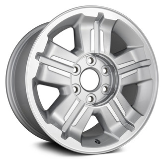 Replikaz® - 5-Spoke Machined Fork in Spoke and Machined Lip with Painted Silver Spokes and Painted Silver Pockets 18x8 Alloy Factory Wheel - Replica