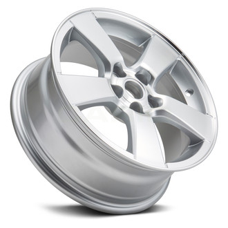 5-Spoke Silver Machined 16x6.5 Alloy Factory Wheel, Replica - Angle View