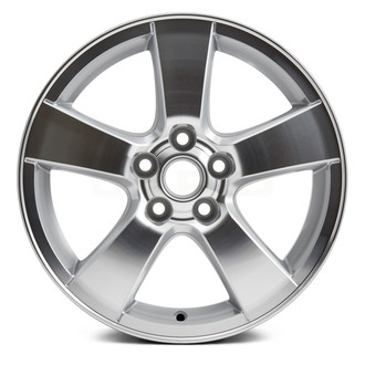 5-Spoke Silver Machined 16x6.5 Alloy Factory Wheel, Replica - Front View