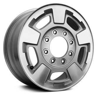 Replikaz® - 5-Slot Machined Face with Painted Silver Metallic Pockets 17x7.5 Alloy Factory Wheel - Replica
