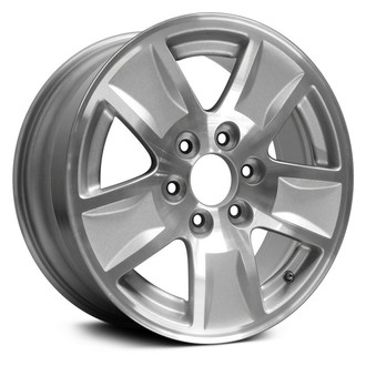 Replikaz® - 5-Spoke Machined Face with Painted Silver Inset in Spokes and Painted Silver Pockets 17x8 Alloy Factory Wheel - Replica