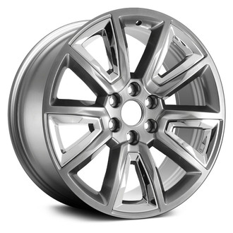 Replikaz® - 5 V-Spoke Painted Medium Hyper Silver with 5 Chrome Inserts 22x9 Alloy Factory Wheel - Replica