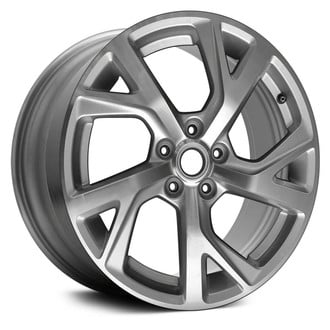 Replikaz® - 5 Double Spiral-Spoke Machined Face with Painted Silver Inset in Spokes and Painted Silver Pockets 18x7 Alloy Factory Wheel - Replica