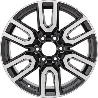 Replikaz® - 12 I-Spoke Machined Face with Painted Black Vents 20x9 Alloy Factory Wheel - Replica