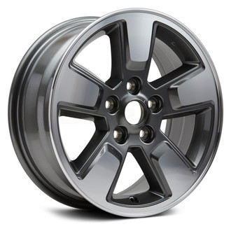 Replikaz® - 5-Spoke Machined Face with Painted Charcoal Inset in Spokes and Painted Charcoal Pockets 16x7 Alloy Factory Wheel - Replica