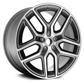 Replikaz® - Double 5-Spoke Machined Face with Painted Charcoal Pockets 20x9 Alloy Factory Wheel - Replica