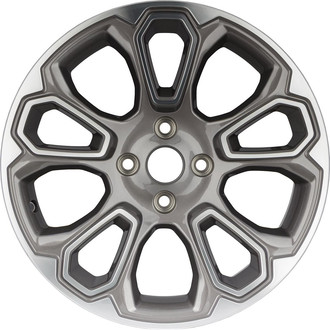Replikaz® - 10-Slot Machined Face with Painted Gray Spokes and Vents 17x7 Alloy Factory Wheel - Replica