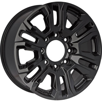 Replikaz® - 6 Double-Spoke Painted Gloss Black 20x8.5 Alloy Factory Wheel - Replica
