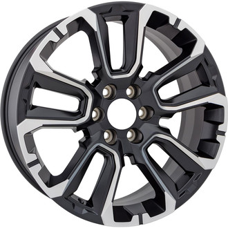 Replikaz® - 5 Split-Spoke Black Painted 20x11 Alloy Factory Wheel - Replica