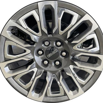Replikaz® - Machined Gray Painted And Chrome Inserts 22x9 Alloy Factory Wheel - Replica