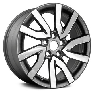 Replikaz® ALY63148U35N - 10 Spiral-Spoke Machined Face with Painted Charcoal Pockets 18x8 Alloy Factory Wheel - Replica