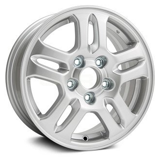 Replikaz® - Double 5-Spoke Painted Silver 15x6 Alloy Factory Wheel - Replica