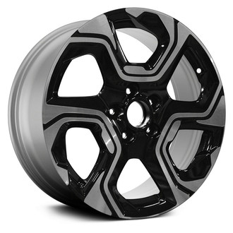 Replikaz® - 6 Spiral-Spoke Machined Face with Painted Black Pockets 18x7.5 Alloy Factory Wheel - Replica