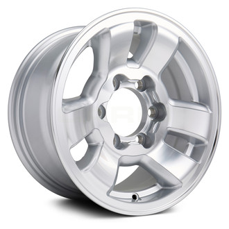 Replikaz® - 3 V-Spoke Machined Face with Painted Silver Pockets 15x7 Alloy Factory Wheel - Replica