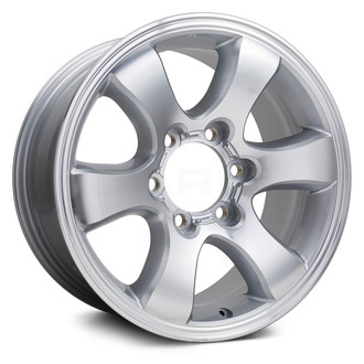 Replikaz® - 6 I-Spoke Machined Face with Painted Silver Pockets 17x7.5 Alloy Factory Wheel - Replica